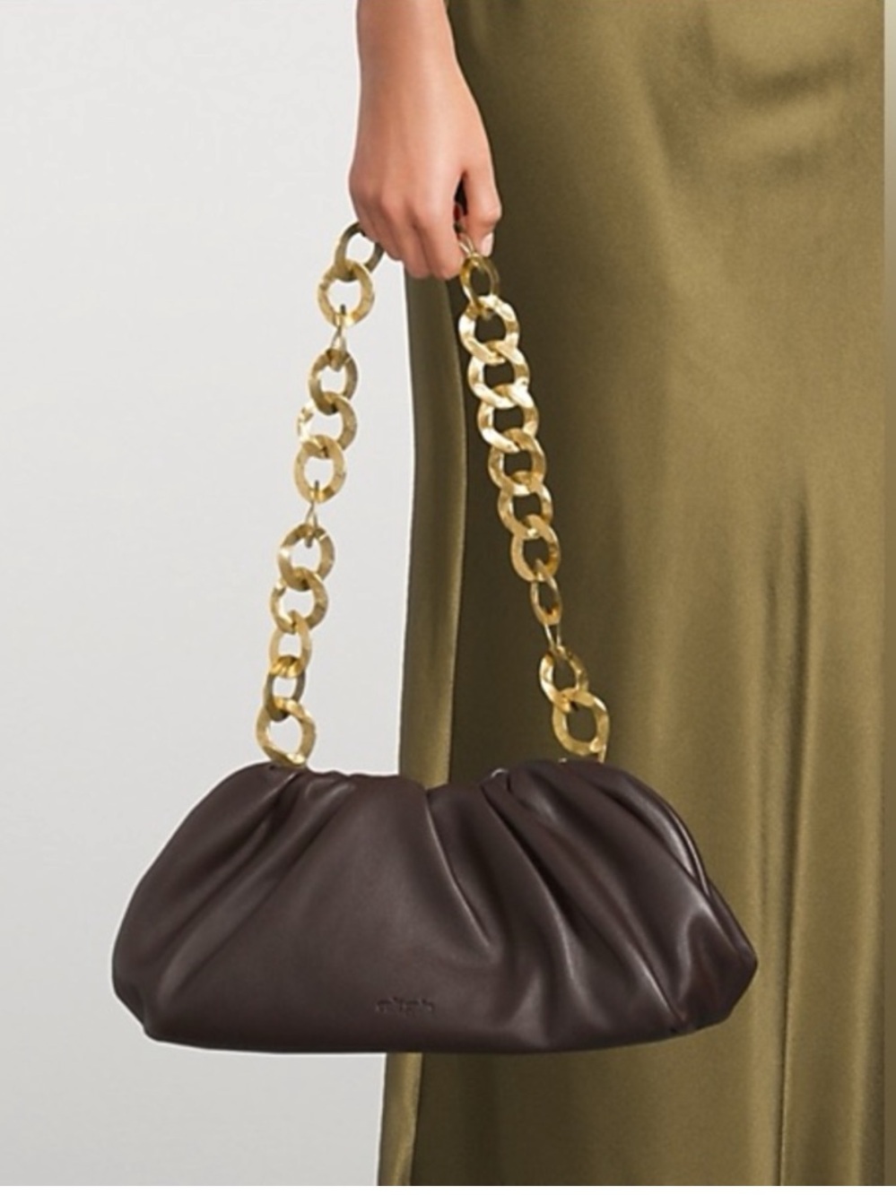 NWT Cult Gaia brown gold chain Dulce bag